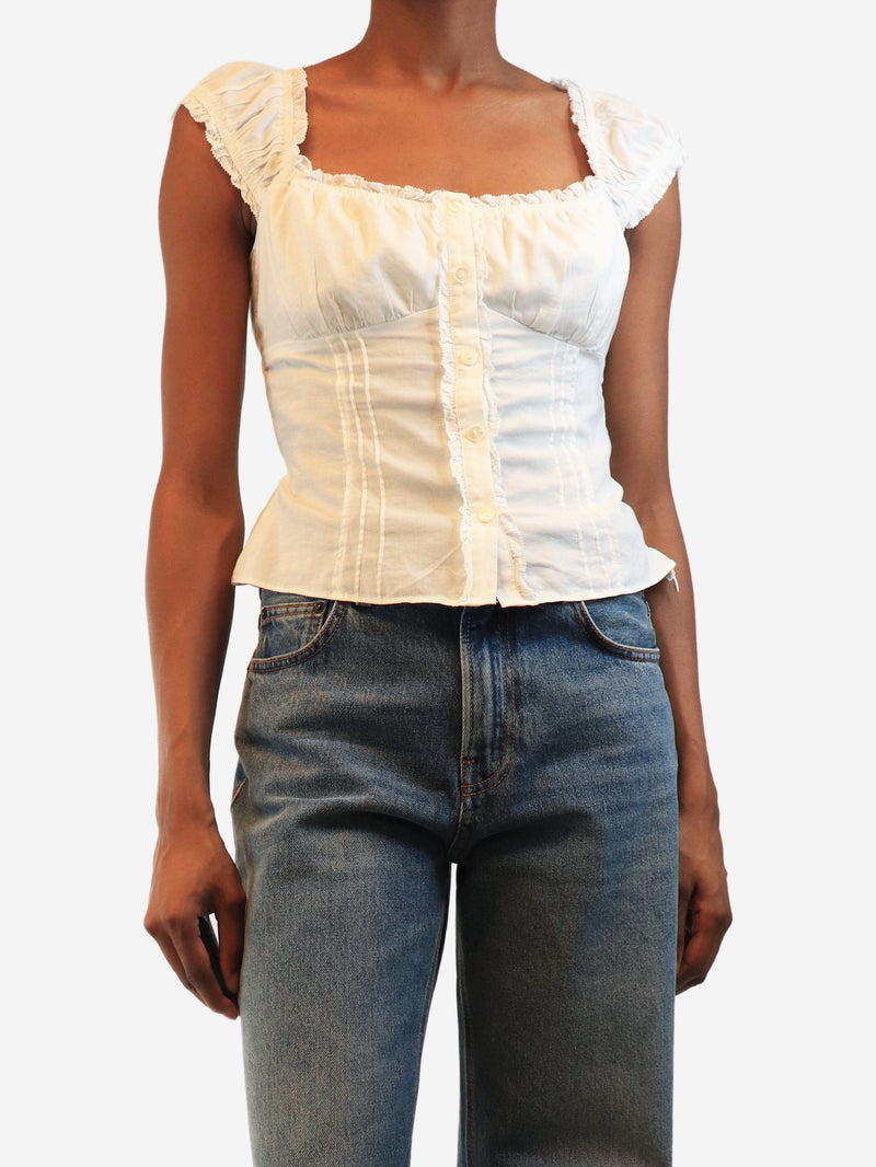 White milkmaid top - size UK 10 Tops Reformation 