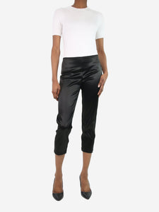 Jean Paul Gaultier Black skinny fit satin trousers - size XS