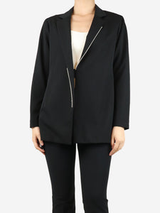 Yohji Yamamoto Black contrast trim blazer - size UK 10