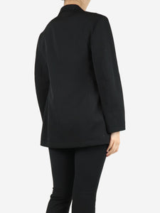 Yohji Yamamoto Black contrast trim blazer - size UK 10