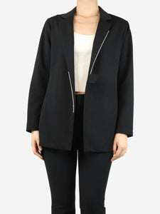 Yohji Yamamoto Black contrast trim blazer - size UK 10