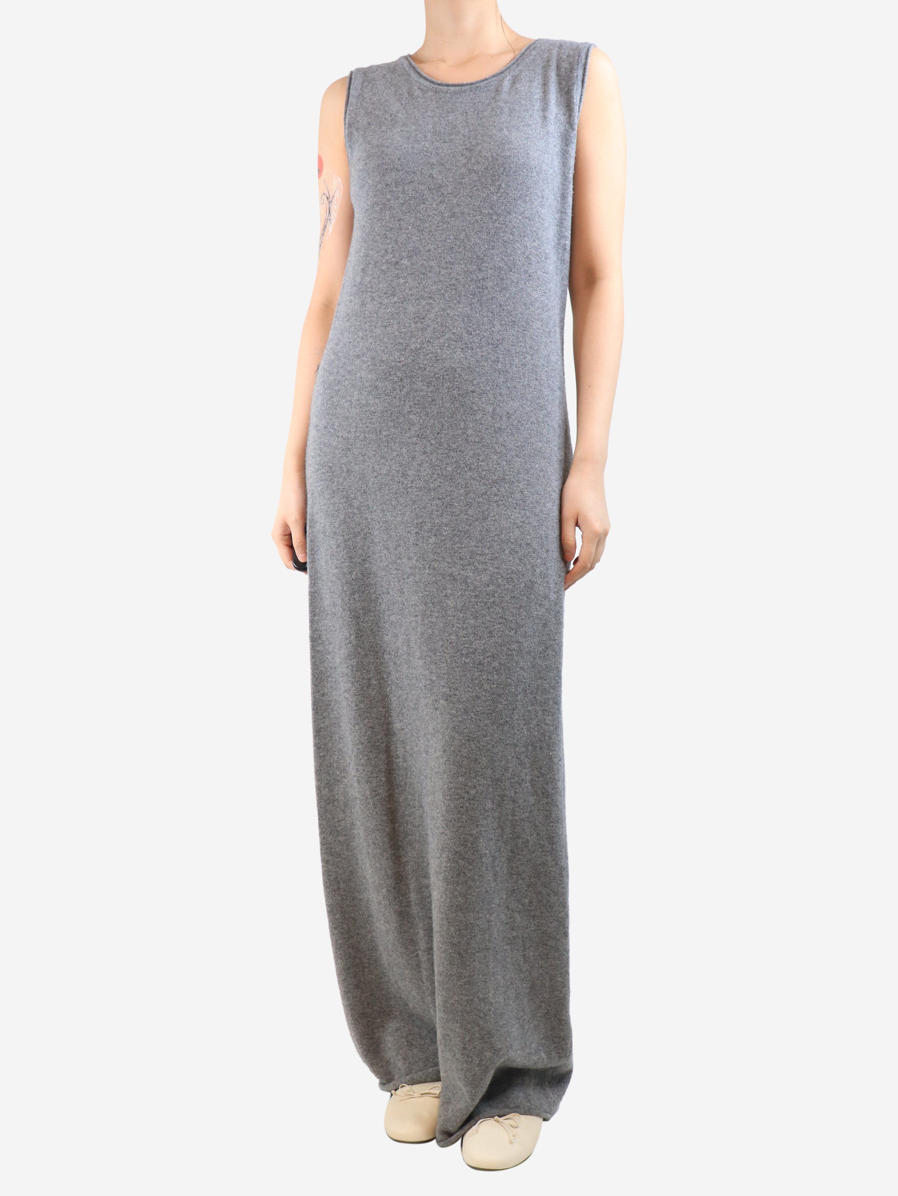 Grey wool-blend midi dress - size UK 10 Dresses Le 17 Septembre 