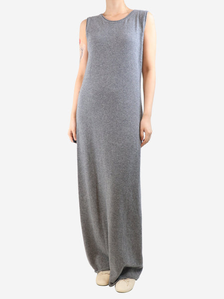 Grey wool-blend midi dress - size UK 10 product image