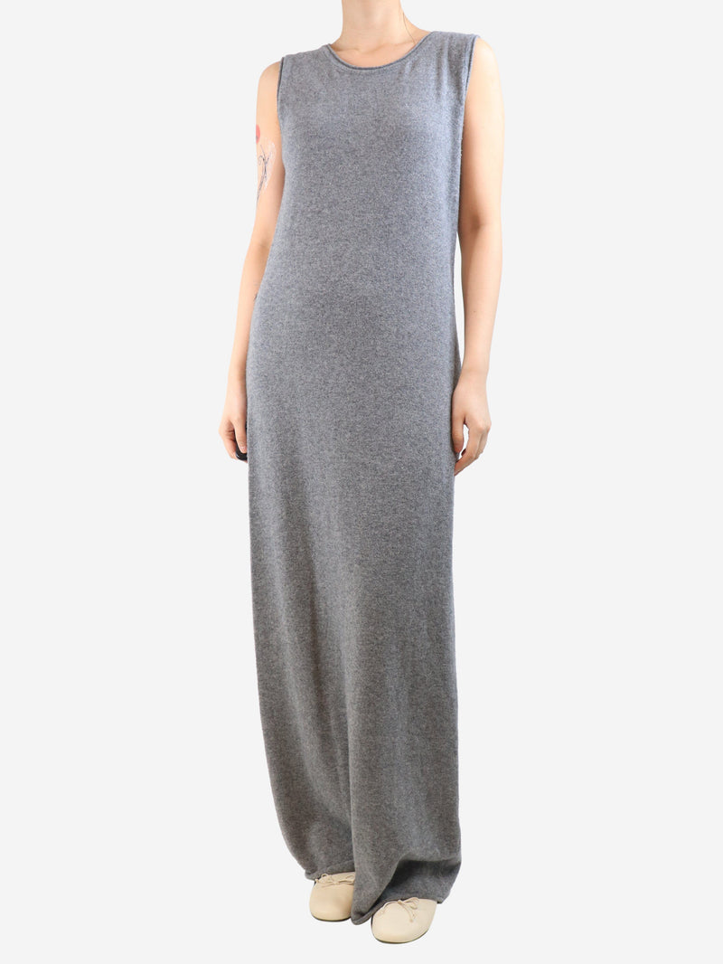Grey wool-blend midi dress - size UK 10 Dresses Le 17 Septembre 