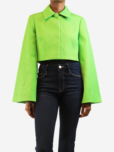 Green cropped jacket - size XS product image