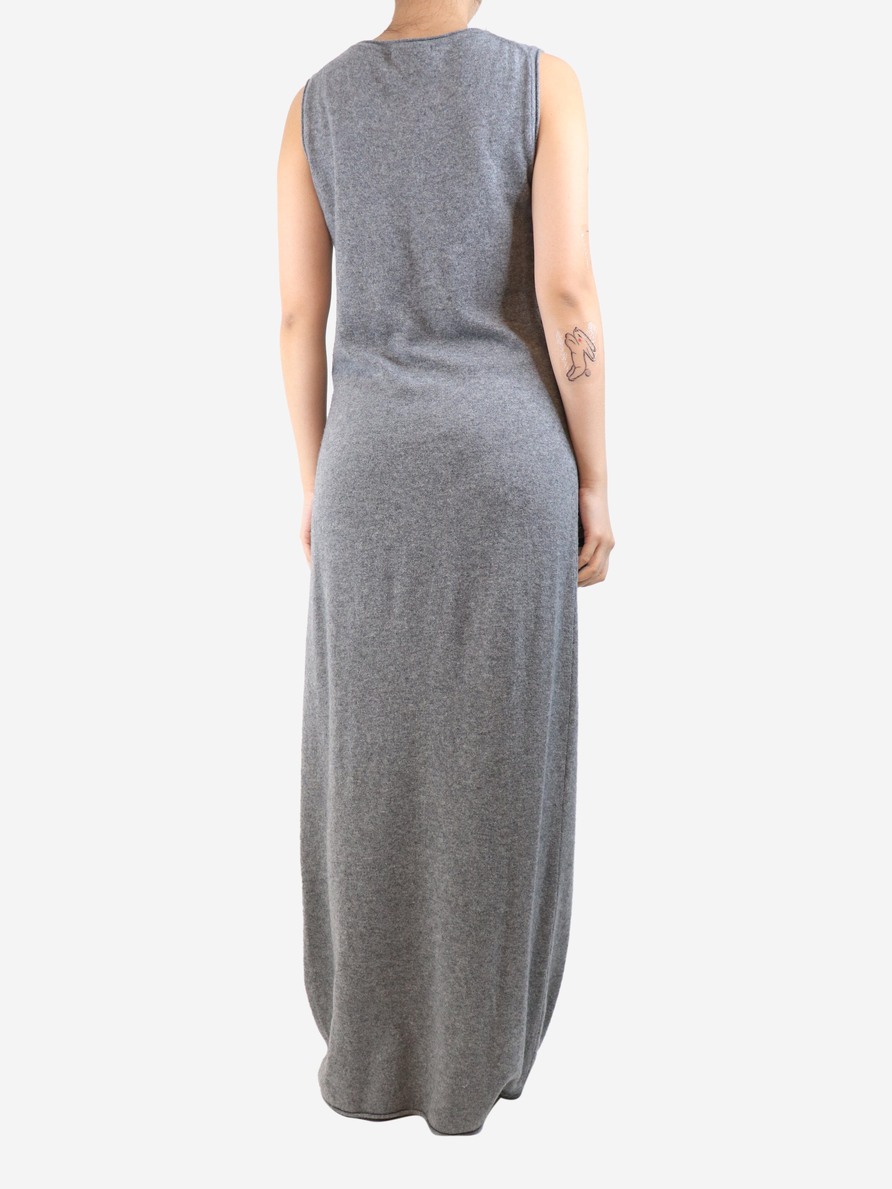 Grey wool-blend midi dress - size UK 10 Dresses Le 17 Septembre 