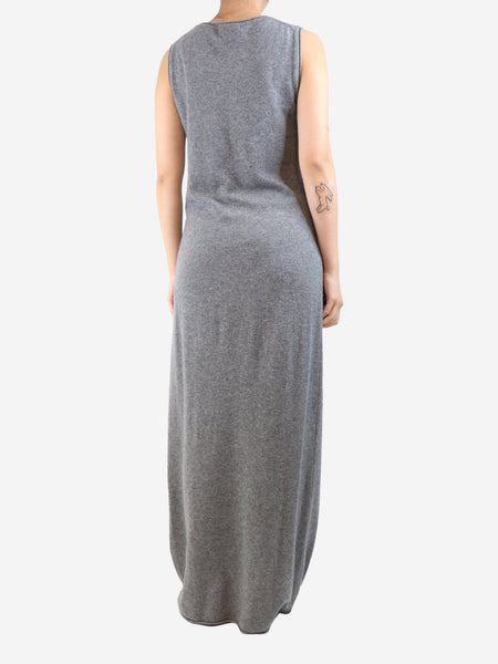 Grey wool-blend midi dress - size UK 10 alternate image