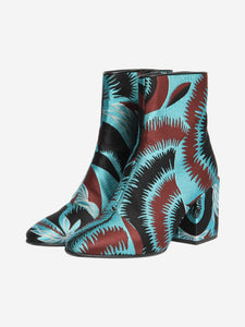 Dries Van Noten Multicolour jacquard ankle boots - size EU 38.5