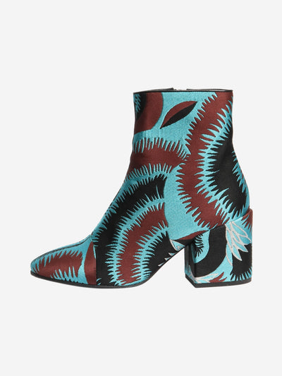 Multicolour jacquard ankle boots - size EU 38.5 Boots Dries Van Noten 