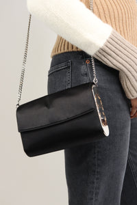 Christian Dior Black satin cross-body bag