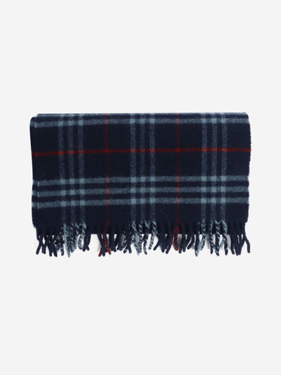 Navy check fringed scarf Scarves Burberry 