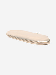 Anya Hindmarch Champagne metallic clutch bag