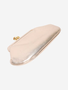 Anya Hindmarch Champagne metallic clutch bag