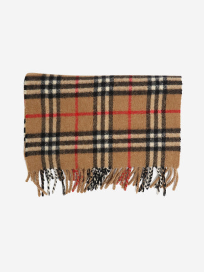 Beige nova check fringed scarf Scarves Burberry 