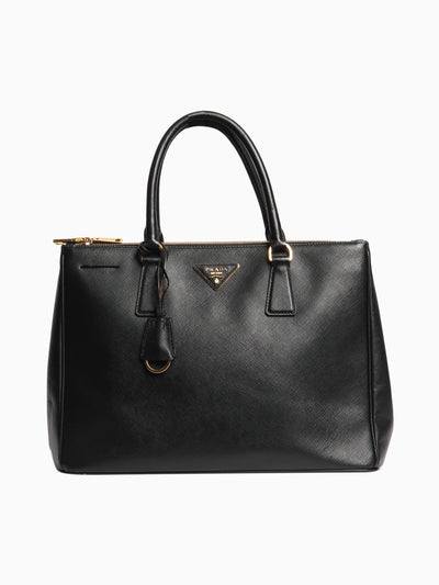 Black large Saffiano Galleria 2way bag Shoulder bags Prada 