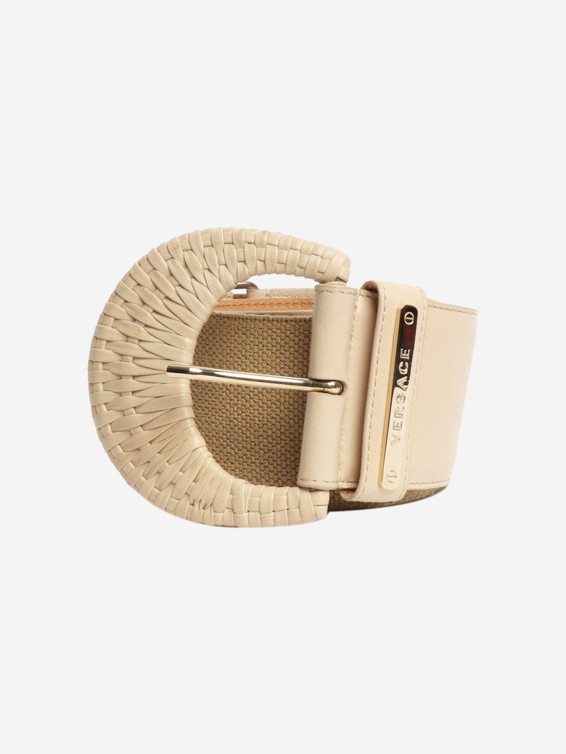 Beige oversized belt Belts Versace 