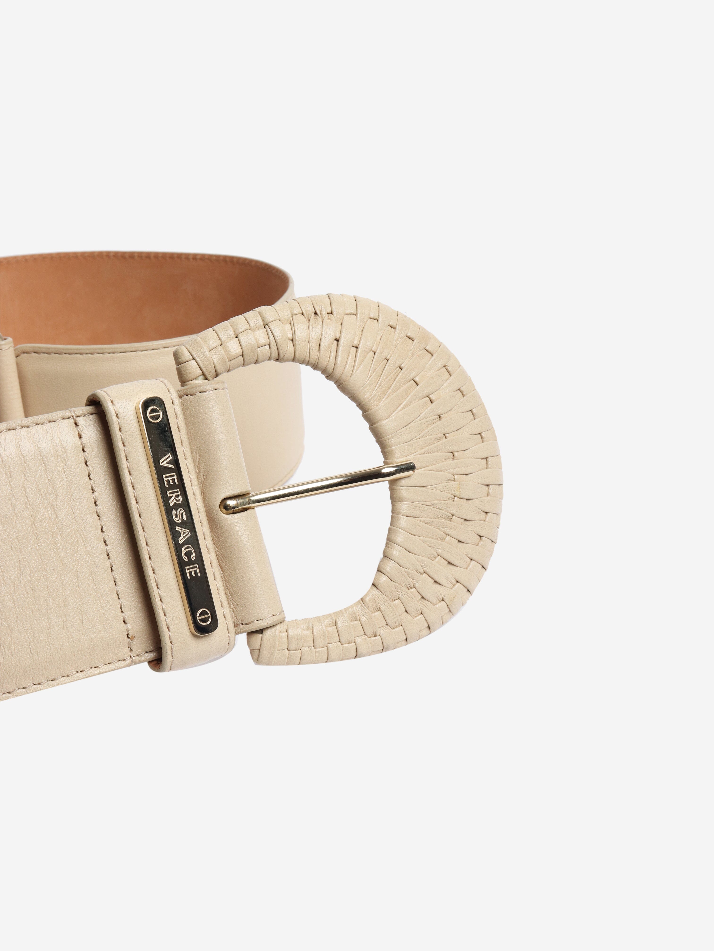 Beige oversized belt Belts Versace 