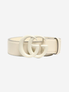 Gucci Cream Marmont GG leather belt