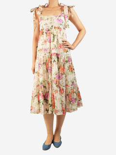 Multicolour floral midi dress - size UK 10 Dresses Zimmermann 