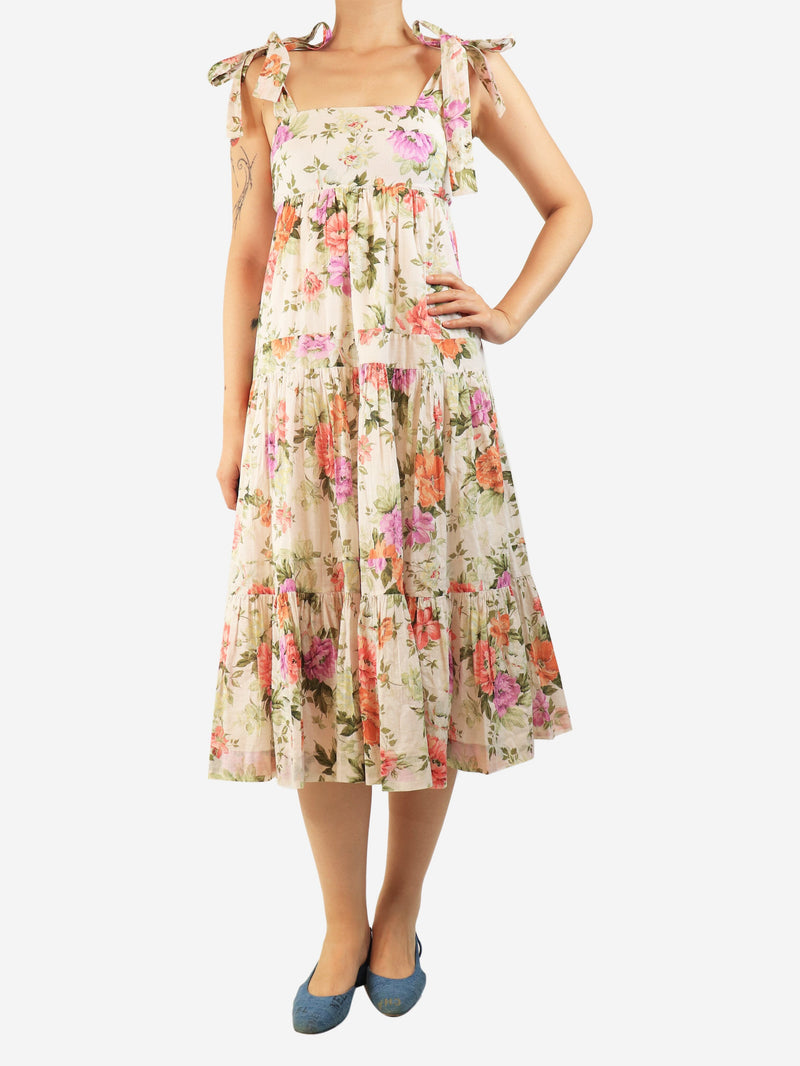 Multicolour floral midi dress - size UK 10 Dresses Zimmermann 
