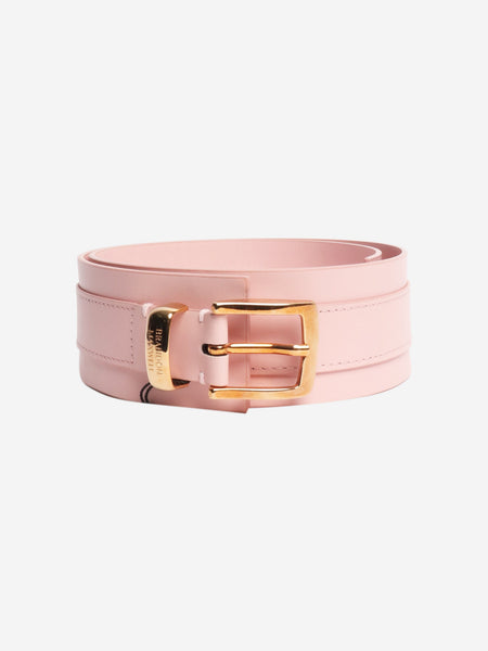 Pink wide leather belt product image