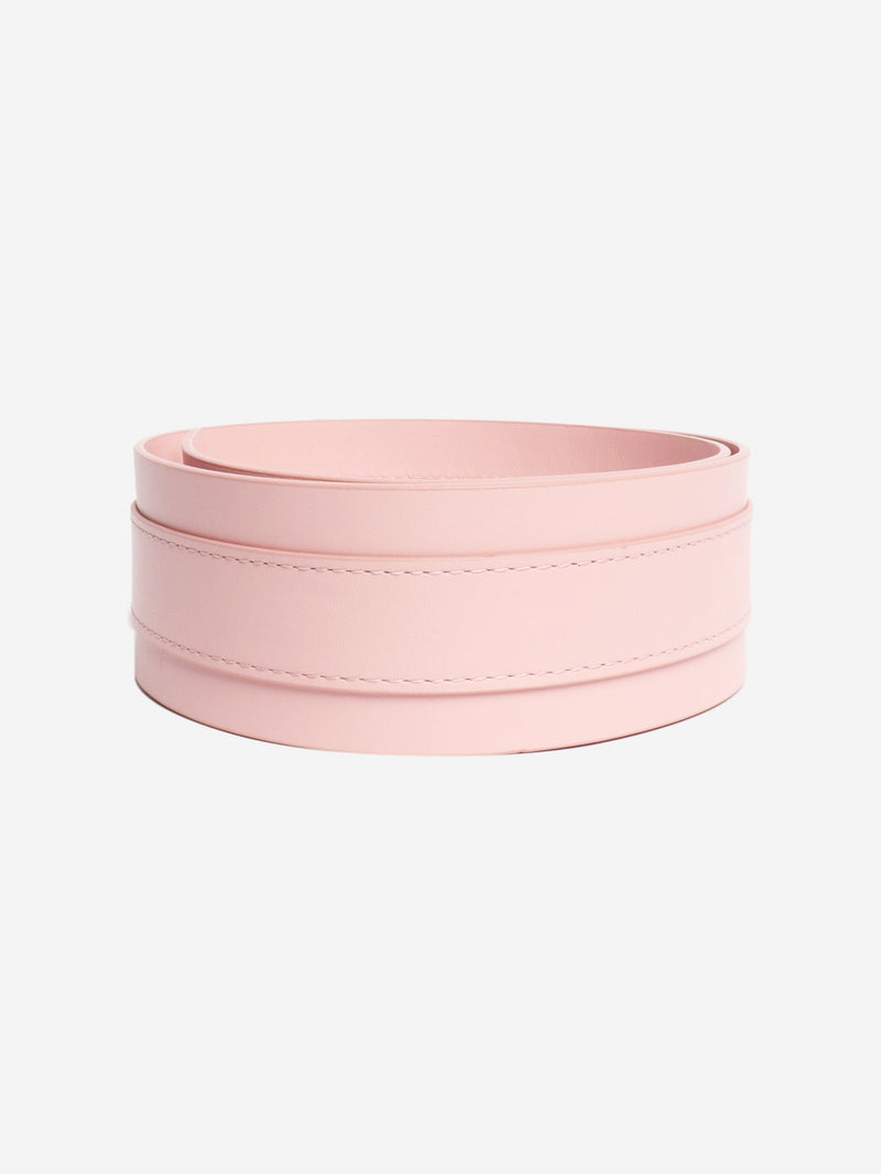 Pink wide leather belt Belts Brandon Maxwell 
