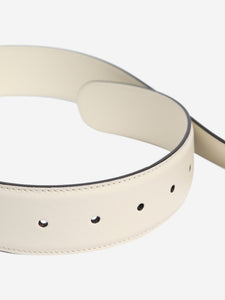 Gucci Cream Marmont GG leather belt