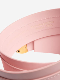 Pink wide leather belt Belts Brandon Maxwell 