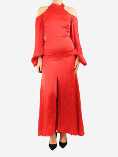 Red satin maxi dress - size UK 10 Dresses Temperley 