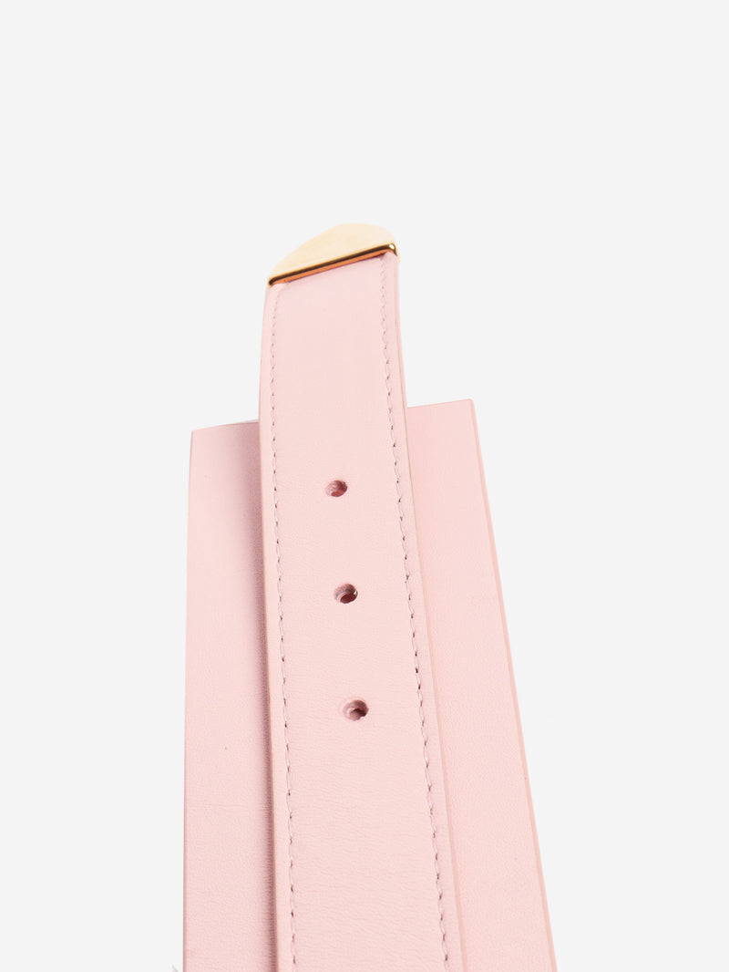 Pink wide leather belt Belts Brandon Maxwell 