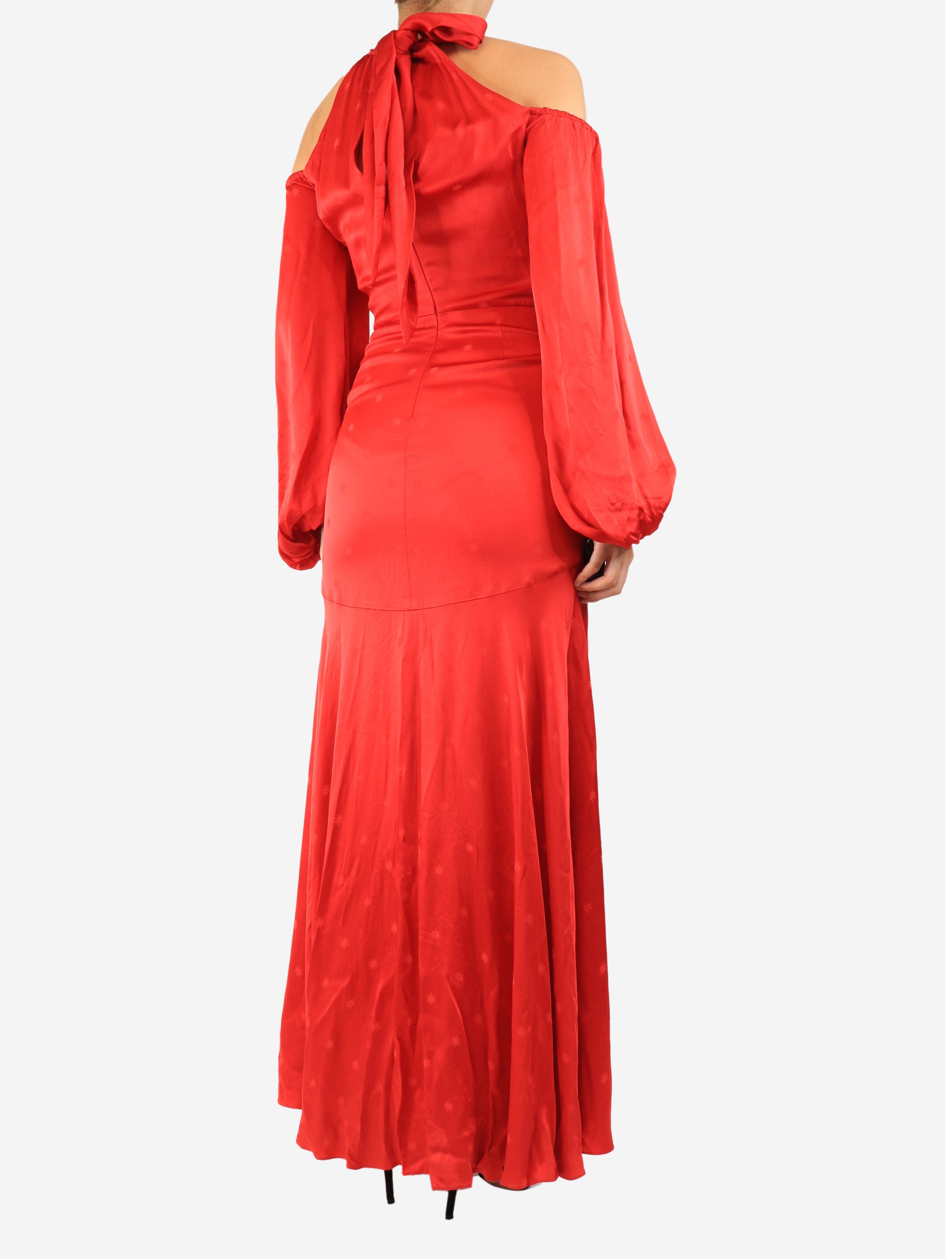 Red satin maxi dress - size UK 10 Dresses Temperley 