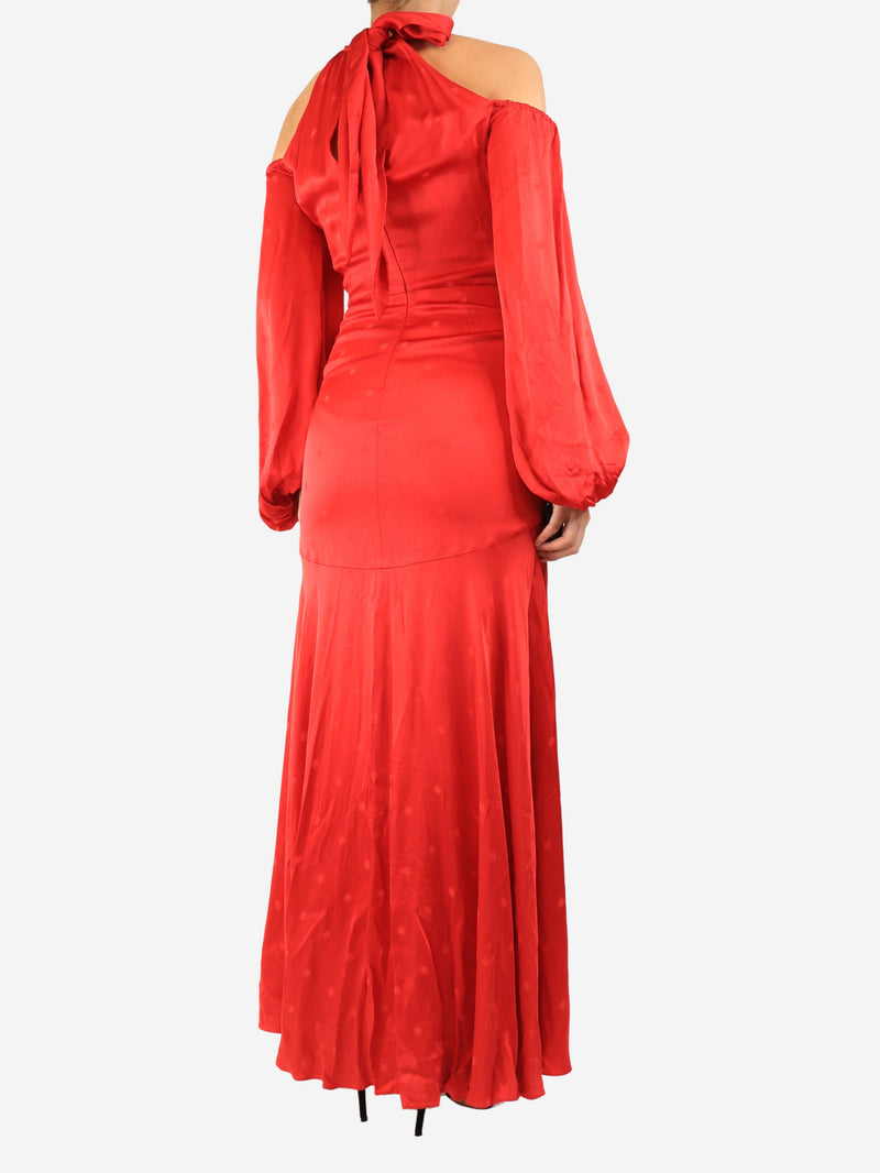 Red satin maxi dress - size UK 10 Dresses Temperley 