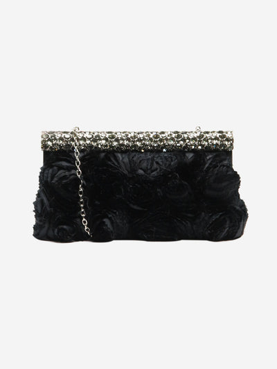 Black bejewelled rose shoulder bag Shoulder bags Valentino 