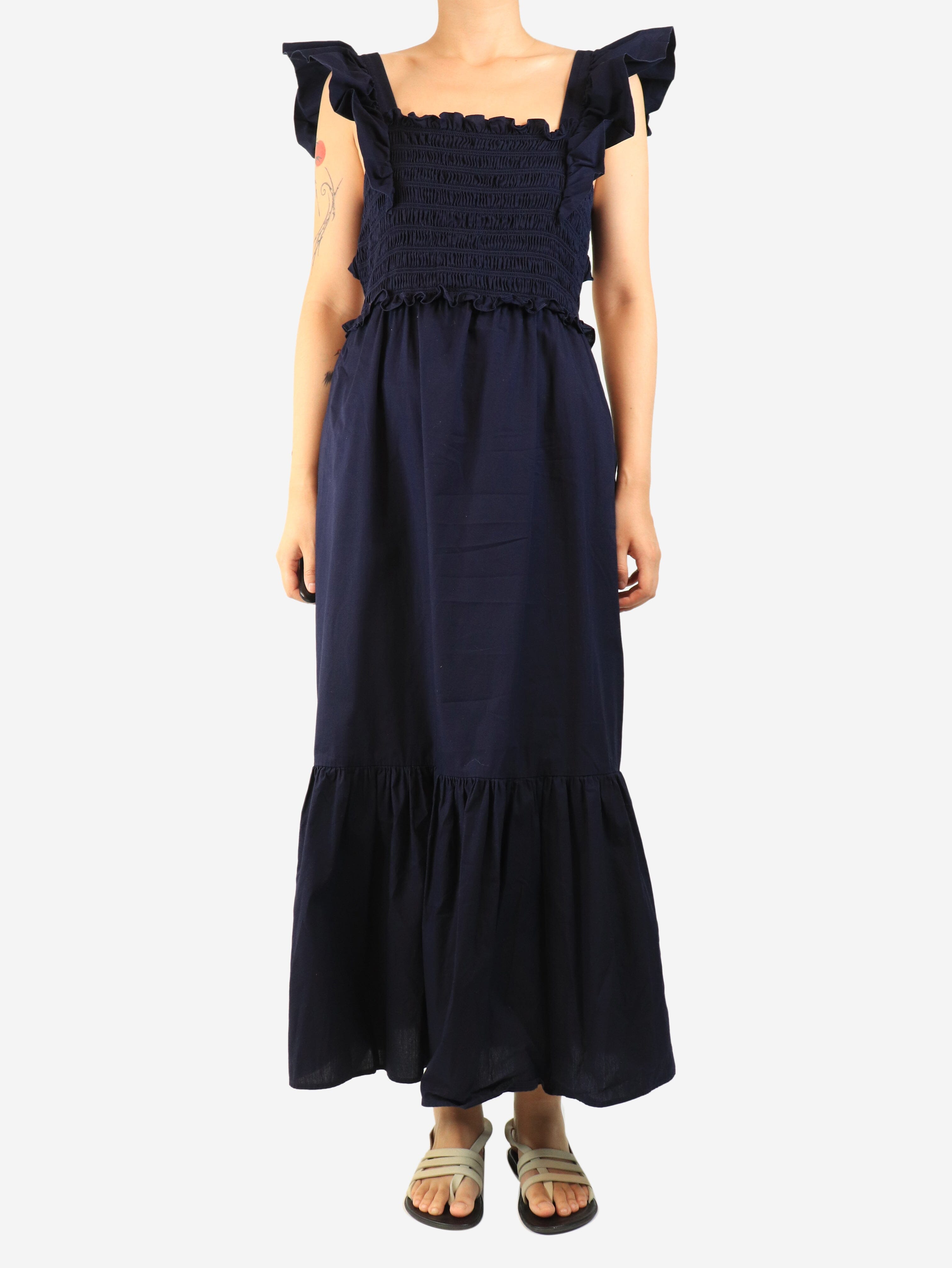 Navy open-back midi dress - size L