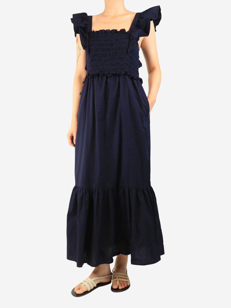Navy open-back midi dress - size L