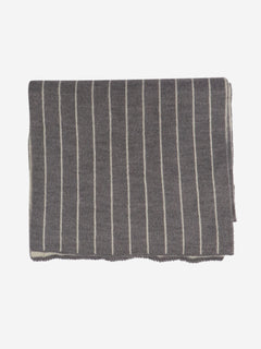 Grey and white striped knit scarf Scarves Lanvin 
