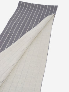 Grey and white striped knit scarf Scarves Lanvin 