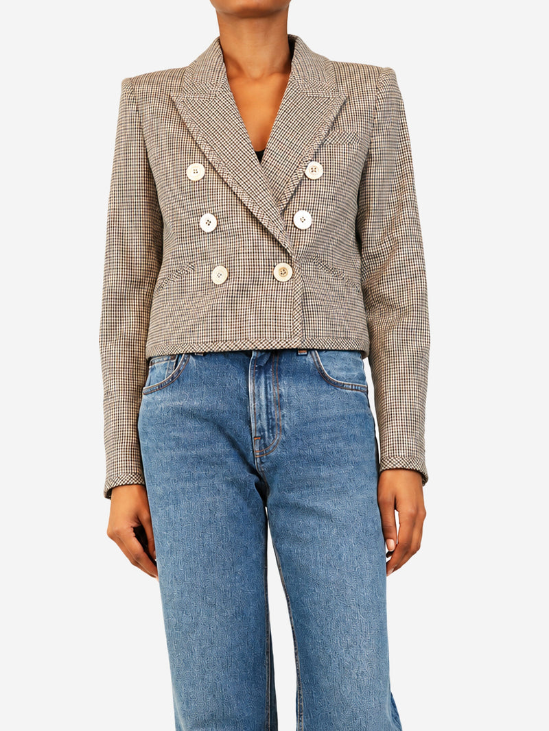 Brown check blazer - size UK 8 Coats & Jackets Veronica Beard 