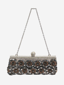 Valentino Grey beaded shoulder bag
