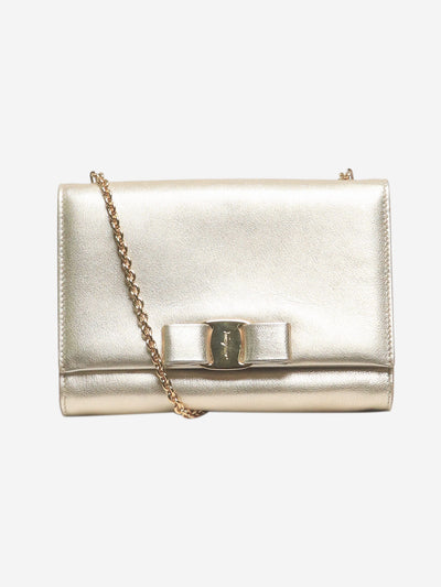 Gold metallic cross-body bag Cross-body bags Salvatore Ferragamo 