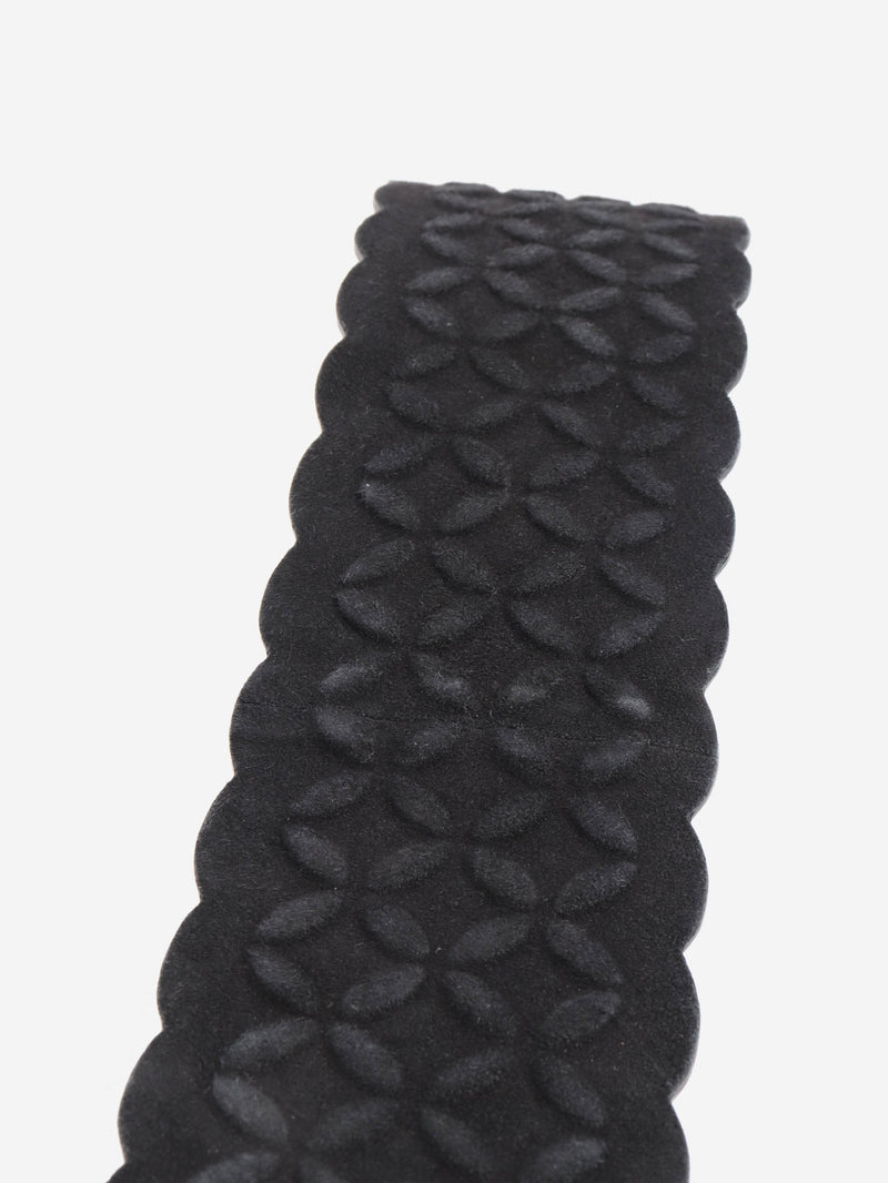 Black suede textured wide belt Belts Alaia 