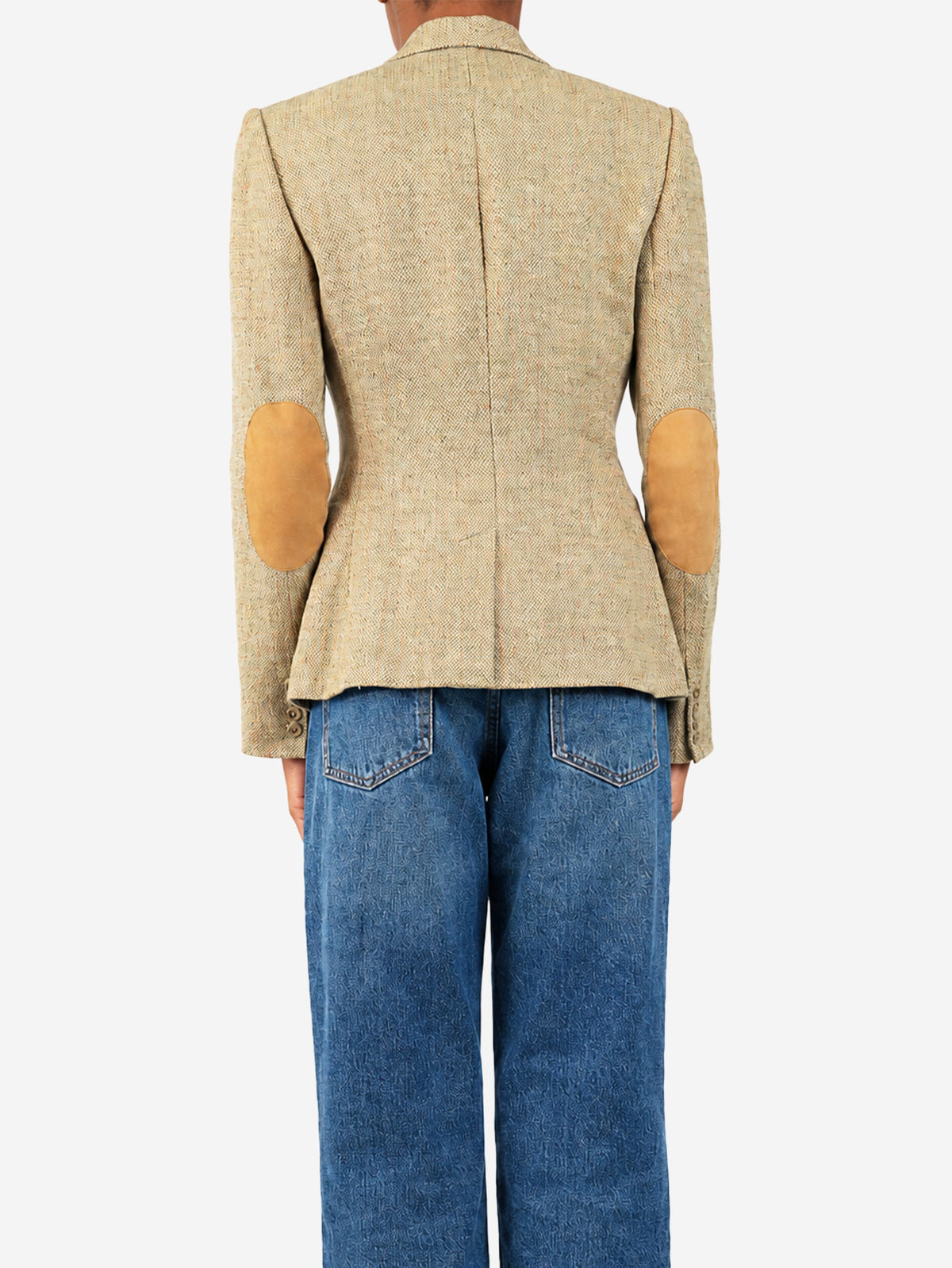 Vintage neutral linen blazer - size UK 8 Coats & Jackets Ralph Lauren 
