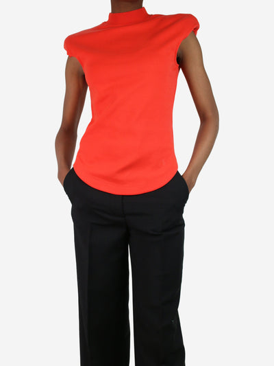 Red sleeveless padded shoulder top - Size IT 40 Tops The Attico 