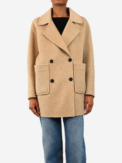 Neutral double-breasted glitter coat - size UK 6 Coats & Jackets Ermanno Firenze 