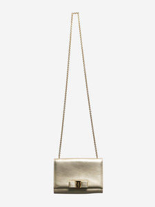 Salvatore Ferragamo Gold metallic cross-body bag