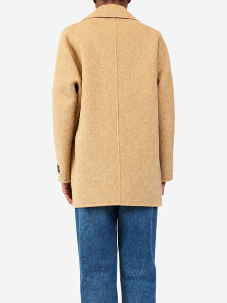 Neutral double-breasted glitter coat - size UK 6 alternate image