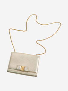 Salvatore Ferragamo Gold metallic cross-body bag