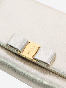Salvatore Ferragamo Gold metallic cross-body bag