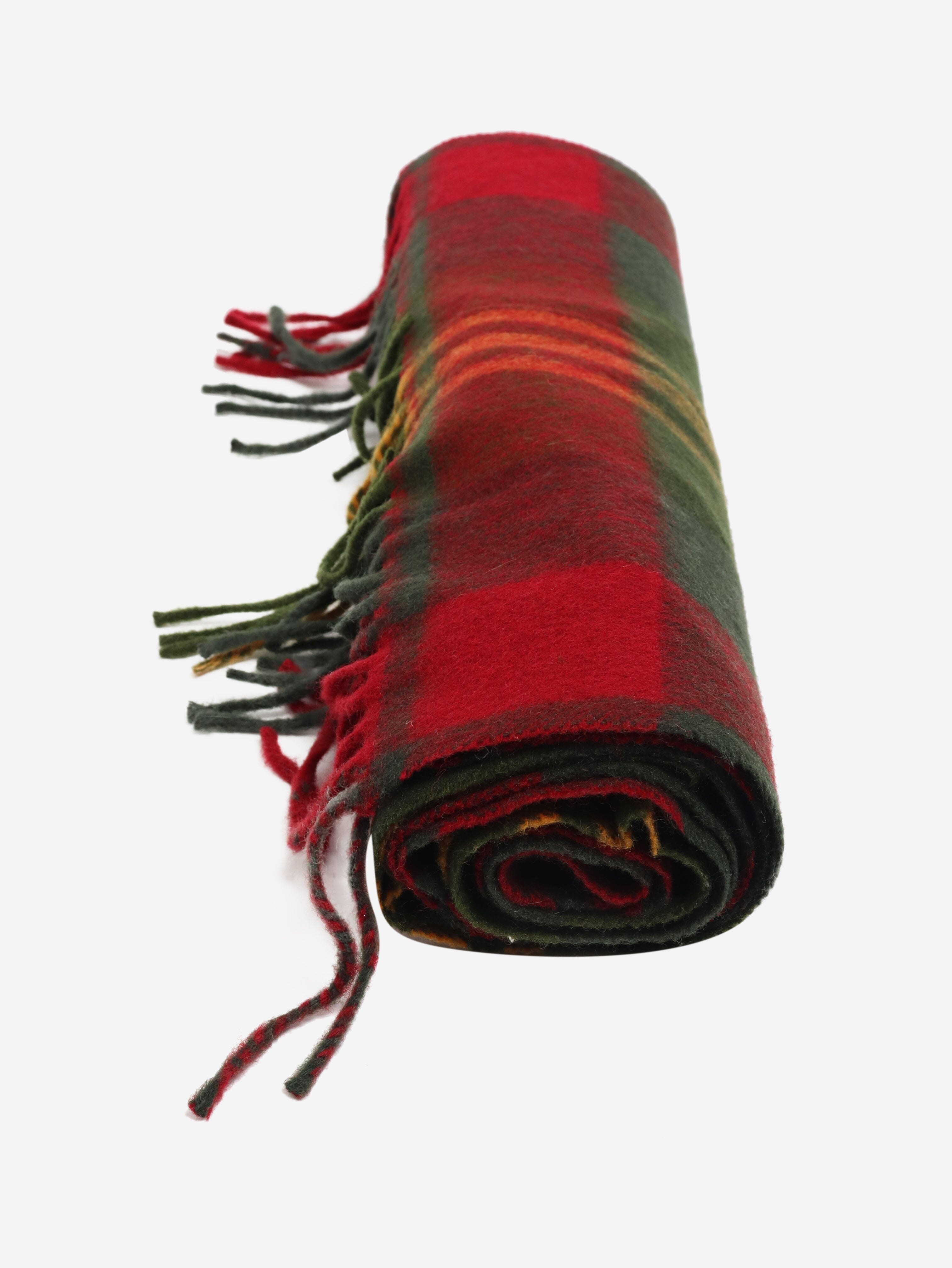 Red and green checked fringed scarf Scarves Burberry 