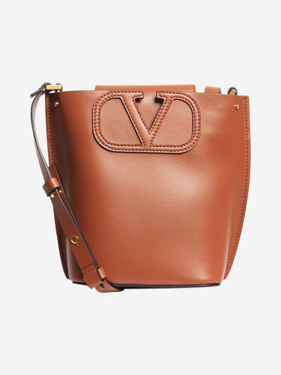 Brown leather bucket bag Cross-body bags Valentino 